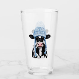 帽子をかぶった牛。 タンブラーグラス