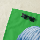 帽子をかぶった牛。 ビーチタオル (インサイチュ)