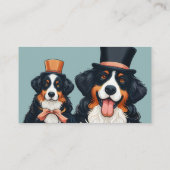 帽子をかぶった犬のドッグシッター 名刺 (裏面)