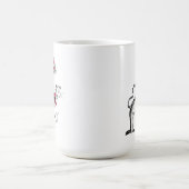 帽子をかぶった猫のお辞儀 コーヒーマグカップ (中央)