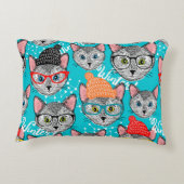 帽子をかぶった猫 アクセントクッション (裏面)