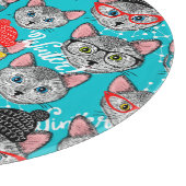 帽子をかぶった猫 カッティングボード (角)