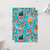 帽子をかぶった猫 カード (正面/裏面インサイチュ)