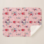 帽子をかぶった猫 | キッズパターン シェルパブランケット (正面(横))