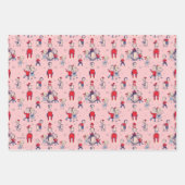 帽子をかぶった猫 | キッズパターン ラッピングペーパーシート (正面2)