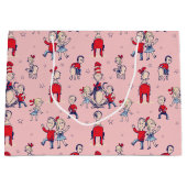 帽子をかぶった猫 | キッズパターン ラージペーパーバッグ (正面)