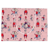 帽子をかぶった猫 | キッズパターン ラージペーパーバッグ (裏面)