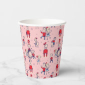 帽子をかぶった猫 | キッズパターン 紙コップ (正面)