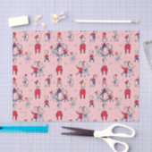 帽子をかぶった猫 | キッズパターン 薄葉紙 (クラフト)