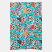 帽子をかぶった猫 キッチンタオル (縦)