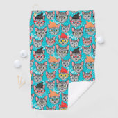 帽子をかぶった猫 ゴルフタオル (インサイチュ)