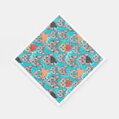 帽子をかぶった猫 スタンダードランチョンナプキン (角)