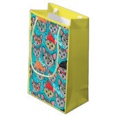 帽子をかぶった猫 スモールペーパーバッグ (裏面アングル)