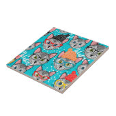 帽子をかぶった猫 タイル (側面)