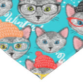 帽子をかぶった猫 テーブルクロス (アングル)