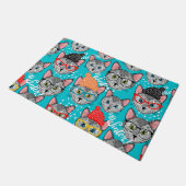 帽子をかぶった猫 ドアマット (アングル)