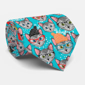 帽子をかぶった猫 ネクタイ (ロール)