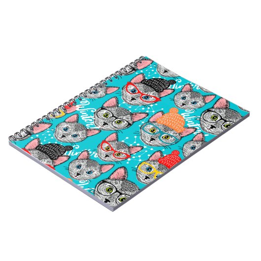 帽子をかぶった猫 ノートブック (左側)