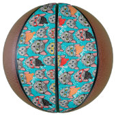 帽子をかぶった猫 バスケットボール (縦)