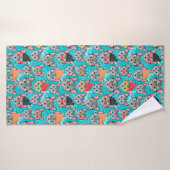 帽子をかぶった猫 バスタオル (バスタオル)