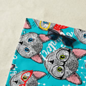 帽子をかぶった猫 ビーチタオル (インサイチュ)