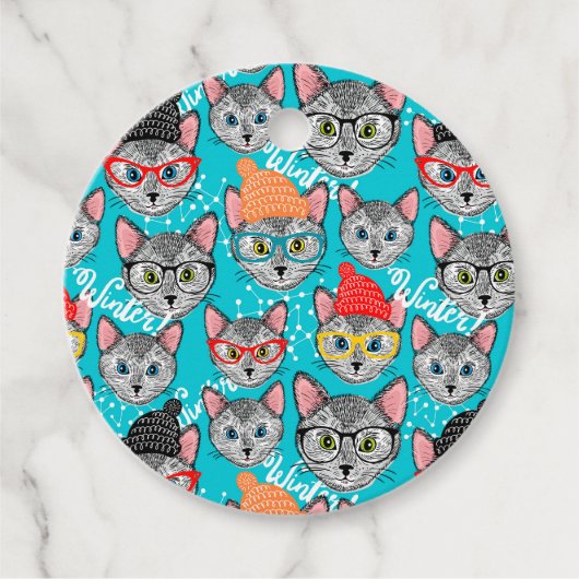 帽子をかぶった猫 フェイバータグ (正面)