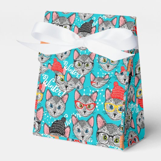 帽子をかぶった猫 フェイバーボックス (正面サイド)