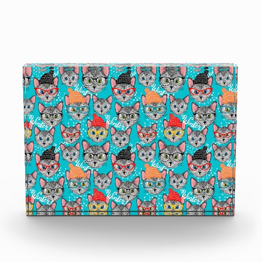 帽子をかぶった猫 フォトブロック (正面)