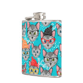 帽子をかぶった猫 フラスク (左)