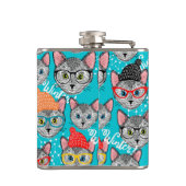 帽子をかぶった猫 フラスク (裏面)