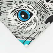 帽子をかぶった猫 フリースブランケット (角)