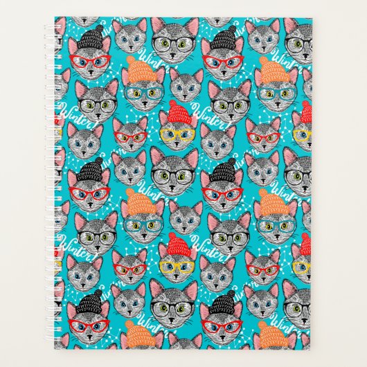 帽子をかぶった猫 プランナー手帳 (正面)