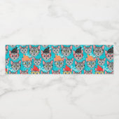 帽子をかぶった猫 ペットボトルラベル (シングルラベル)