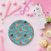 帽子をかぶった猫 ペーパープレート (パーティー)