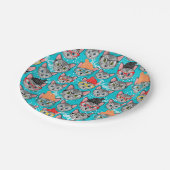 帽子をかぶった猫 ペーパープレート (アングル)