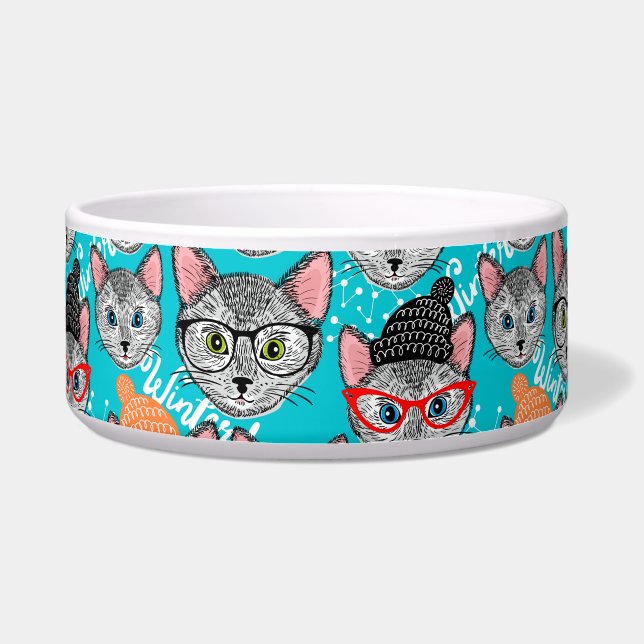 帽子をかぶった猫 ボウル (正面)