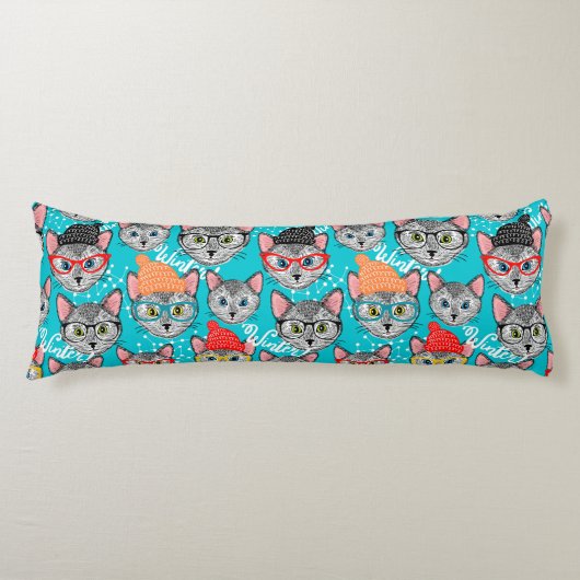 帽子をかぶった猫 ボディピロー (正面)