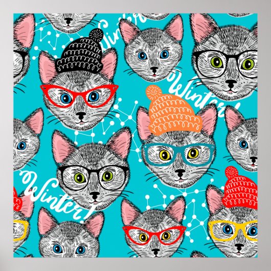 帽子をかぶった猫 ポスター (正面)