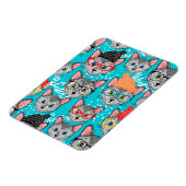 帽子をかぶった猫 マグネット (左側)