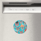 帽子をかぶった猫 マグネット (インサイチュ (食洗機))