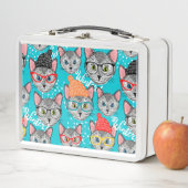 帽子をかぶった猫 メタルランチボックス (インサイチュ)