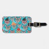 帽子をかぶった猫 ラゲッジタグ (正面横)