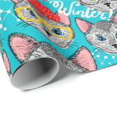 帽子をかぶった猫 ラッピングペーパー (ロールコーナー)