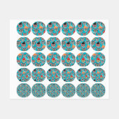 帽子をかぶった猫 ラベル (シート)