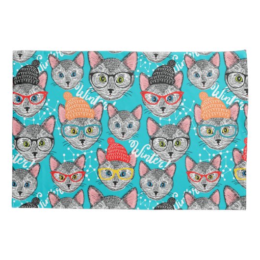 帽子をかぶった猫 枕カバー (裏面)