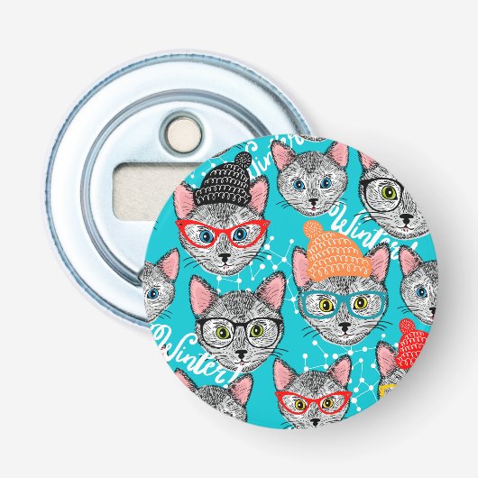 帽子をかぶった猫 栓抜き (正面)