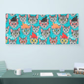 帽子をかぶった猫 横断幕 (トレードショー)