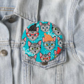 帽子をかぶった猫 缶バッジ (インサイチュ)