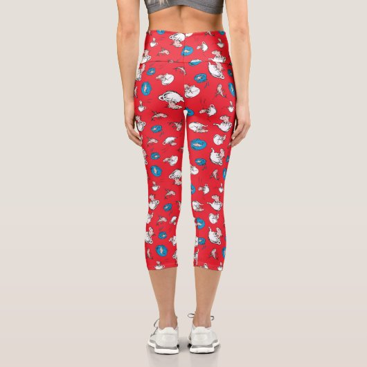 帽子をかぶった猫 | 魚の赤い模様 カプリレギンス (裏面)