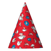 帽子をかぶった猫 | 魚の赤い模様 パーティーハット (正面)